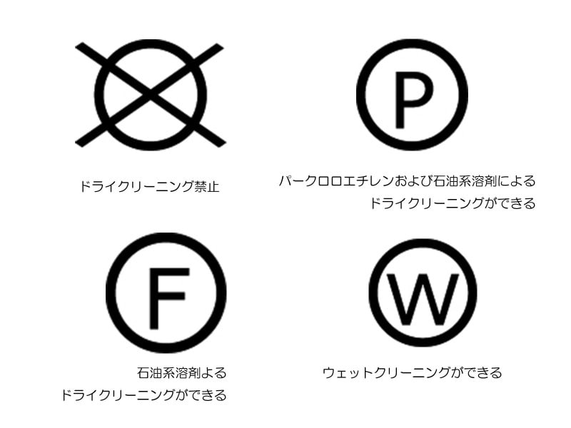 クリーニングの方法も洗濯表示でわかります。「ドライクリーニング禁止」と「タンブル乾燥禁止」の表示は似ているので、注意