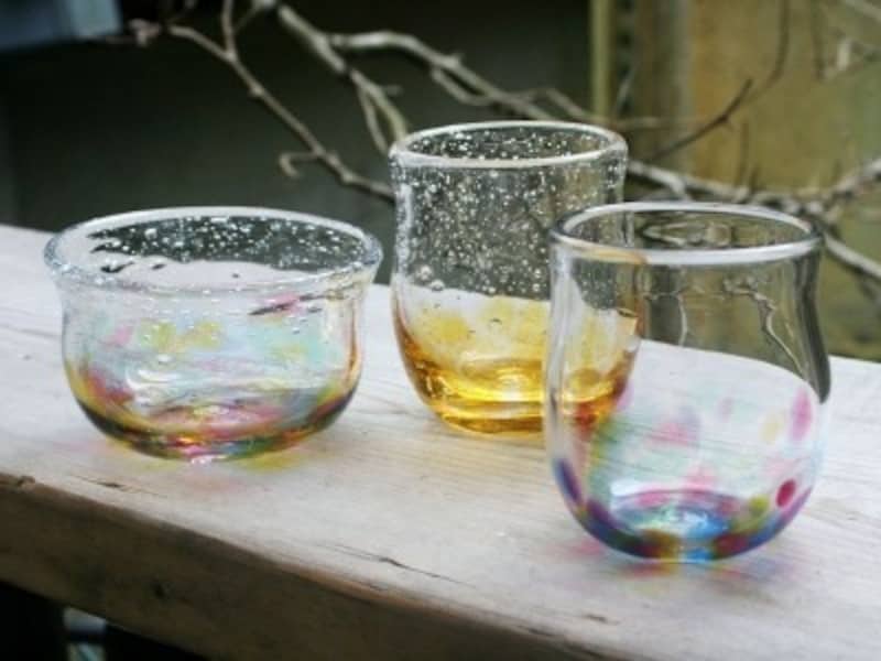 普段使いもできるガラス製の器やグラス