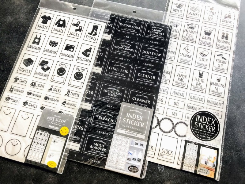キャンドゥのおすすめ収納グッズ:キャンドゥのインデックスステッカーはおしゃれで種類も豊富