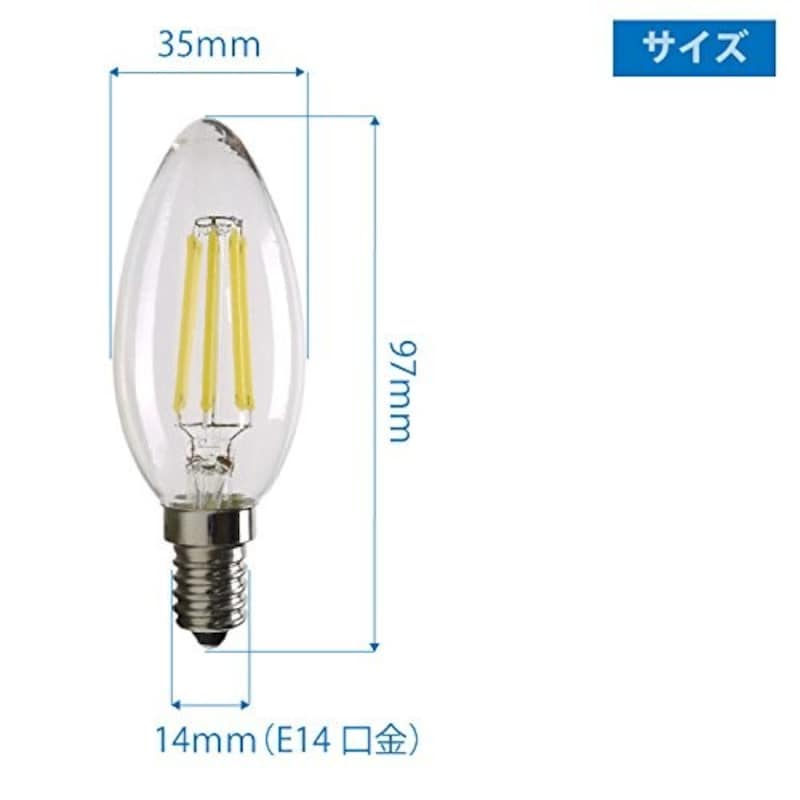 Acidea LED電球 フィラメント 4W E14 口金