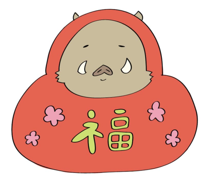 亥 年賀状 イラスト 無料 かわいい