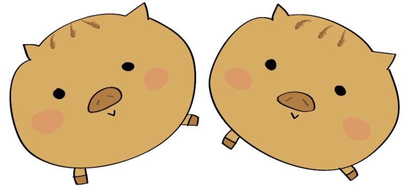 亥 年賀状 イラスト 無料 かわいい うり坊