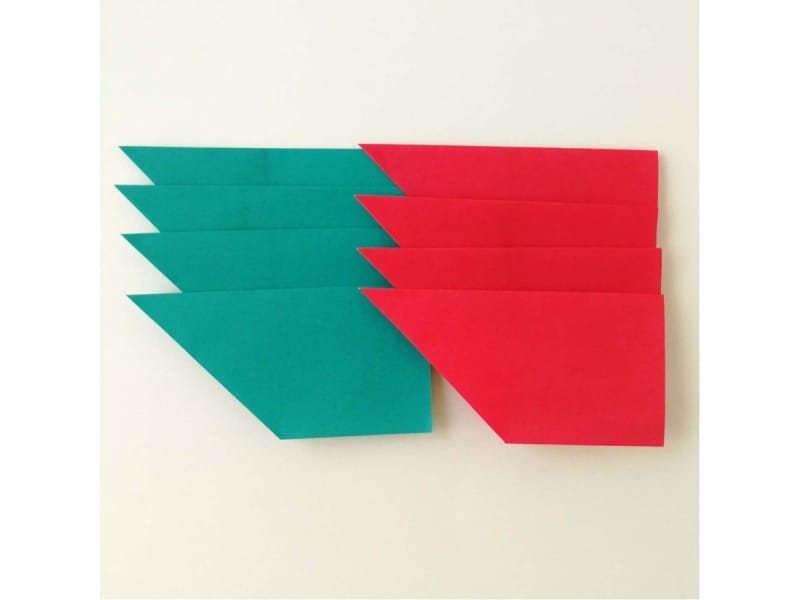 折り紙リース土台(8枚)クリスマスリース作り方4