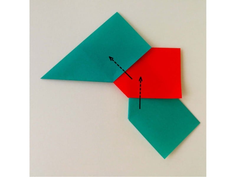 折り紙リース土台(8枚)クリスマスリース作り方6