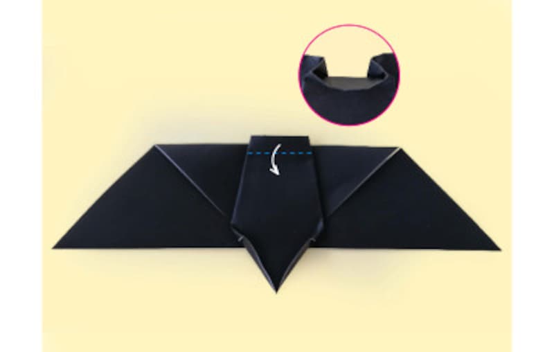 ハロウィン折り紙｜コウモリの折り紙 折り方7