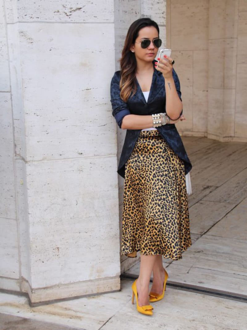 レオバード柄(ヒョウ柄)スカート