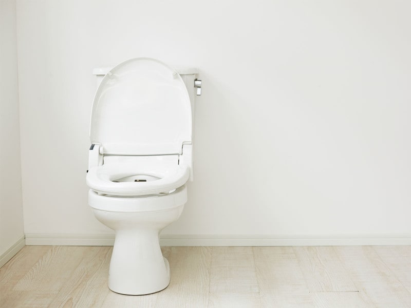 トイレ掃除のヒント:トイレ用のアイテムがないと、ちょっと寂しい印象かもしれませんが、衛生的で掃除もしやすいです