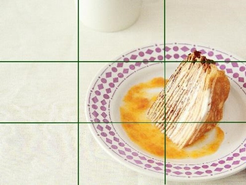 三分割構図:画面中に余白が生まれ、おしゃれに。被写体の説明や使い方などの説明には不向き