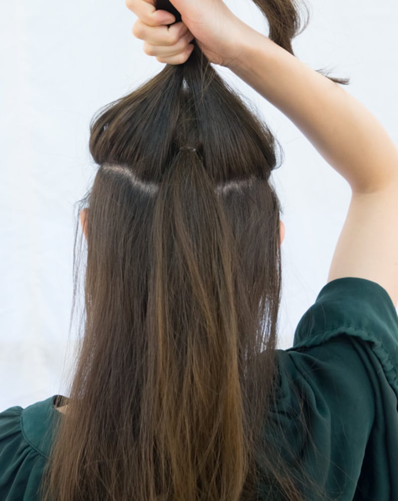 V字になるように斜めに分けとると良い