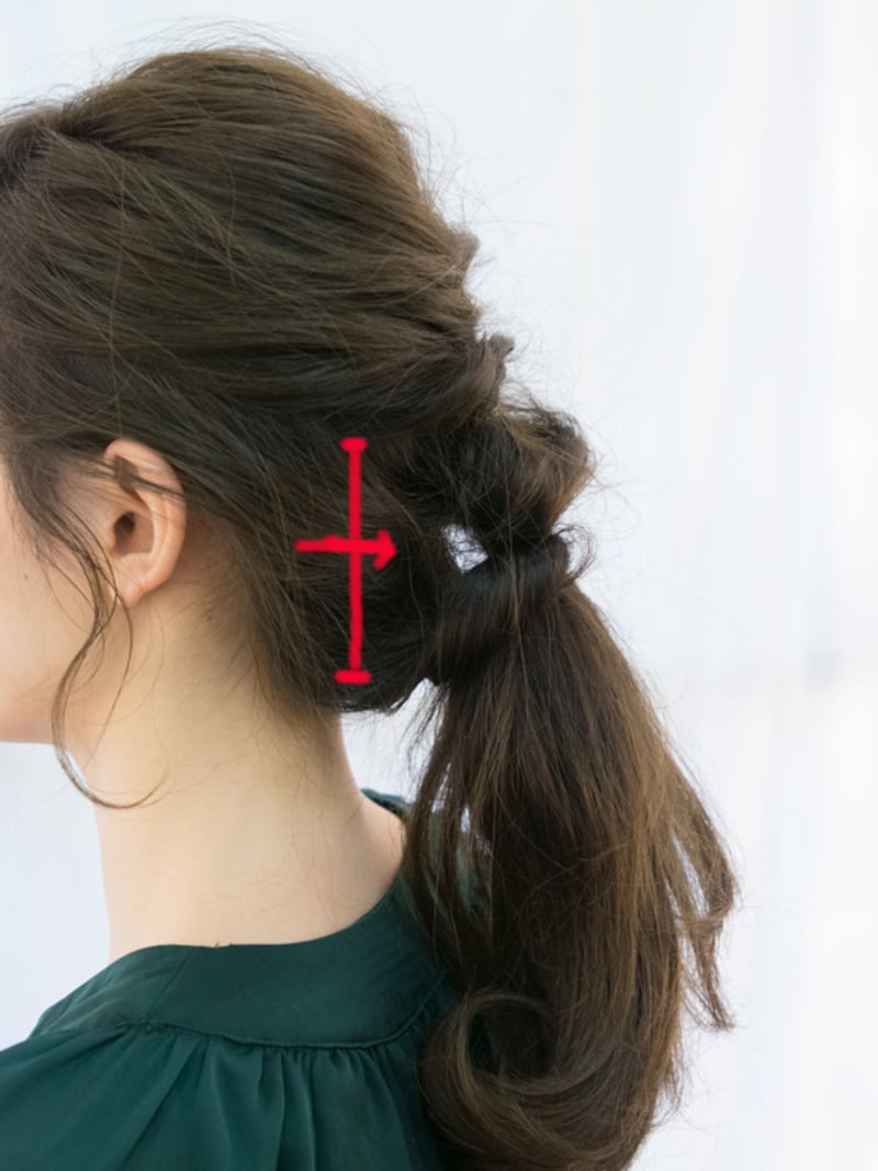 縦にくるりんぱする際に、あまり低くなり過ぎないように注意する