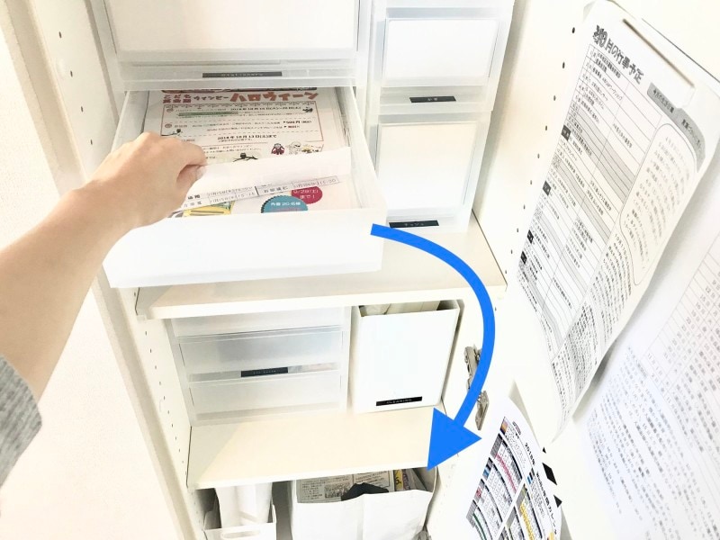 プリントや郵便物の一時置きスペースを確保