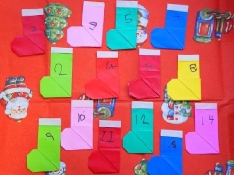 クリスマス製作・工作『サンタブーツのアドベントカレンダー』