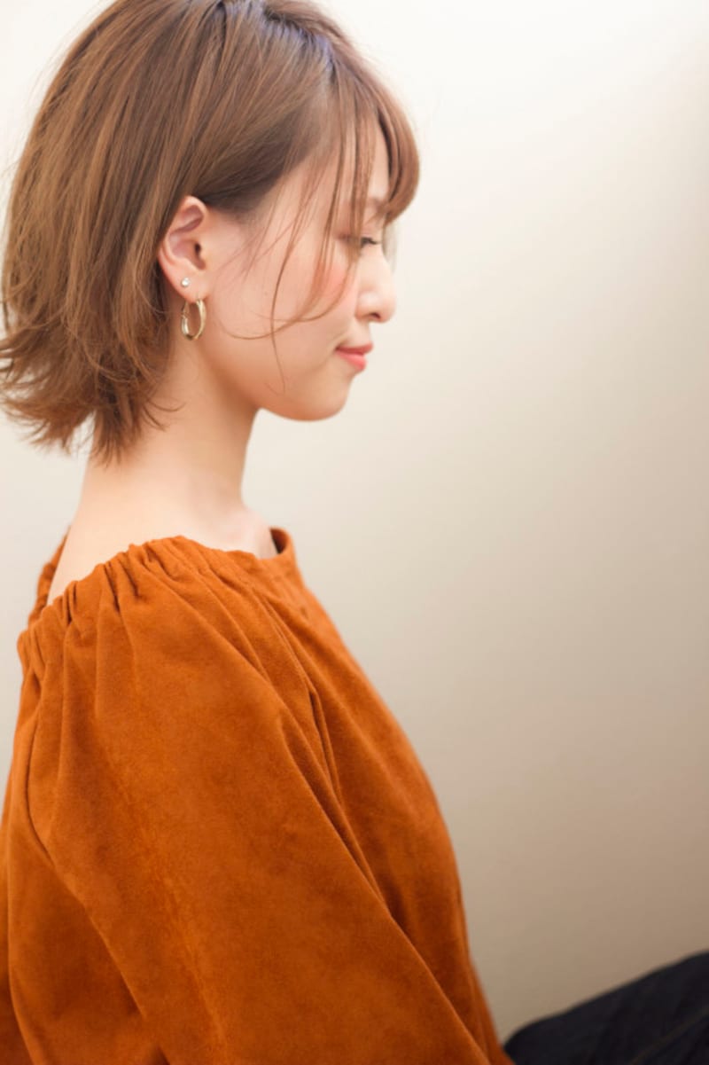 前上がりボブ　サイド