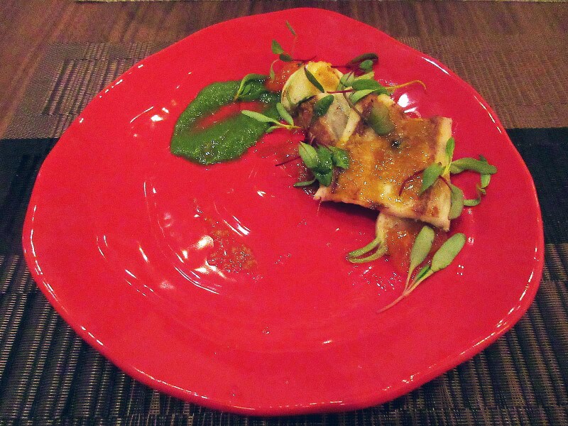 fits 穴子の鉄板焼き サフランと生姜 柿