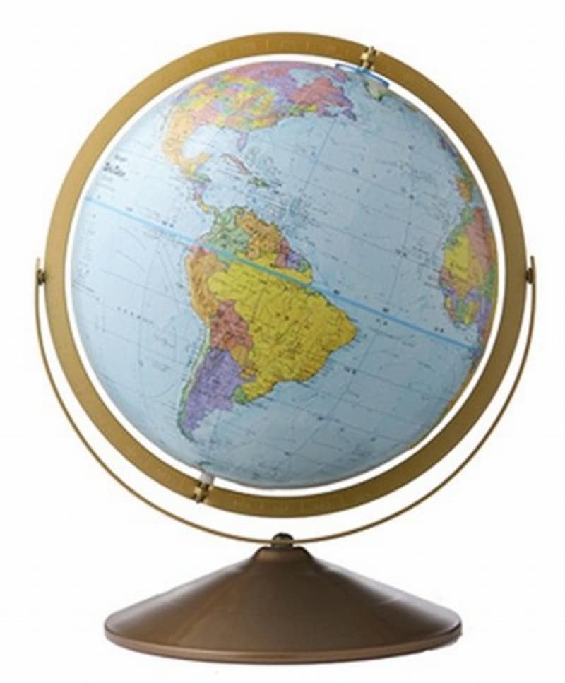 フロアスタンド型の地球儀、リプルーグル「トレジャリー」