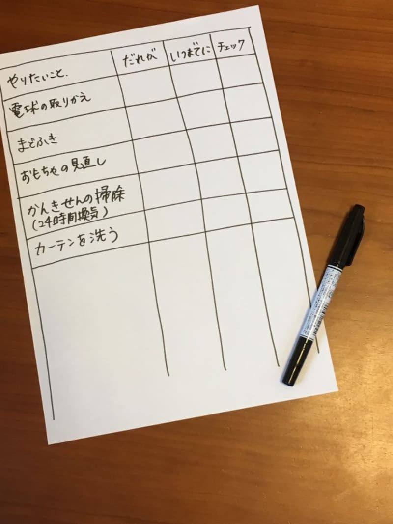 大掃除のテクニック