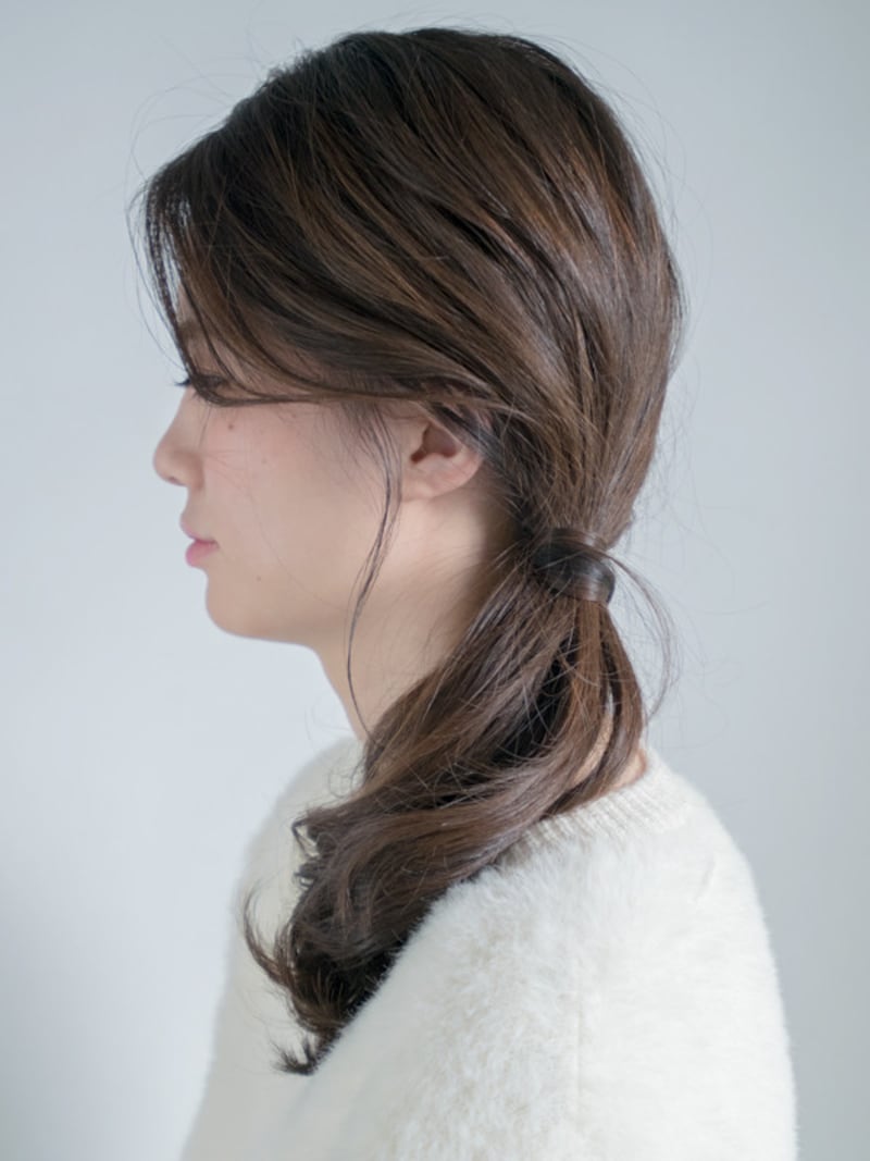 サイド寄せで結んだ状態