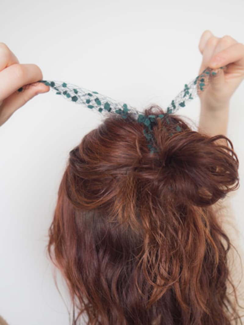 ハーフアップお団子