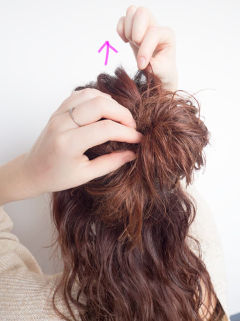 ハーフアップお団子