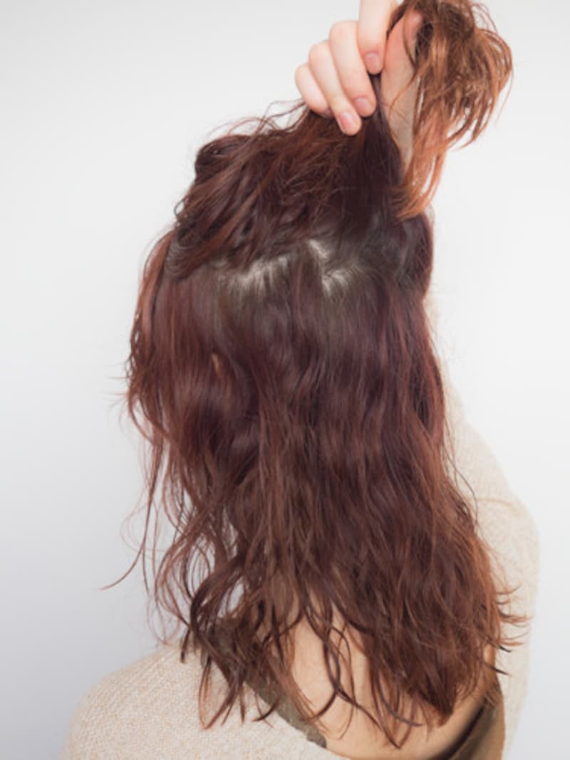 ハーフアップ編み下ろし