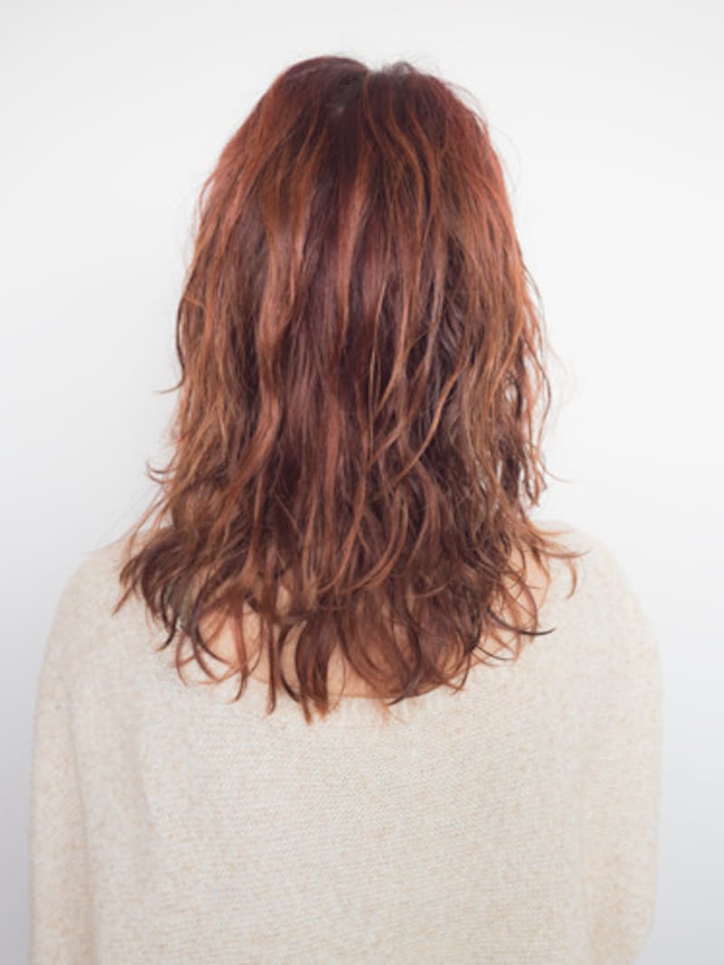 ハーフアップ編み下ろし