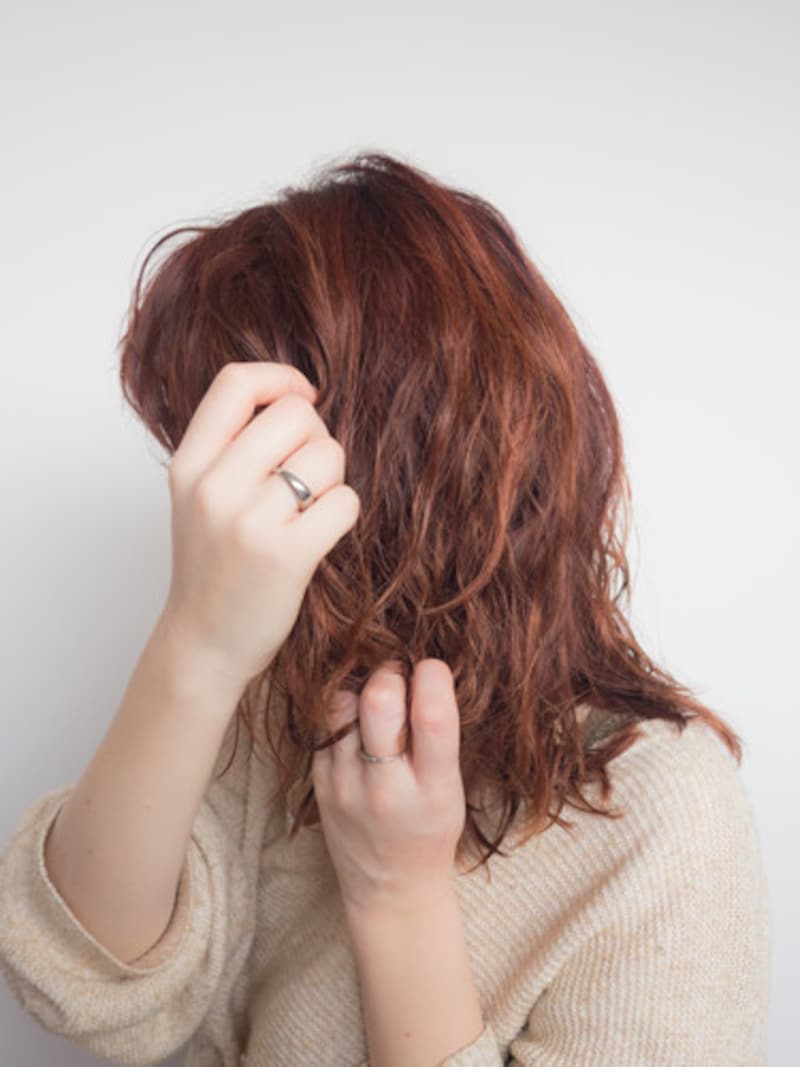 ハーフアップ編み下ろし