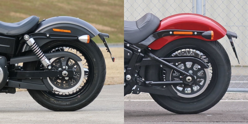 ツインショック型フレームからリジッド型ソフテイルフレームに変わり、スタイルを一新。