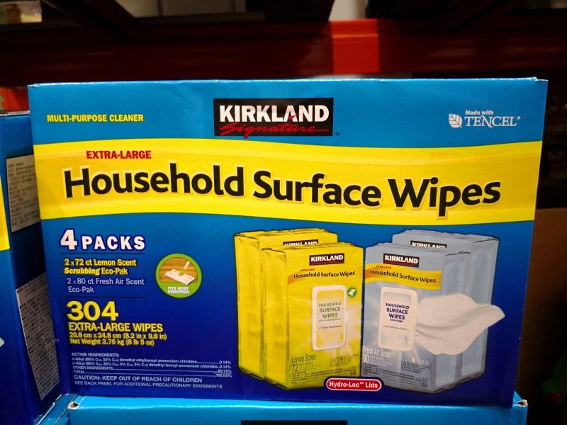 コストコのおすすめ日用品3：カークランドシグネチャー ハウスホールド サーフェス ワイプ（住宅用ウェットクリーナーシート）