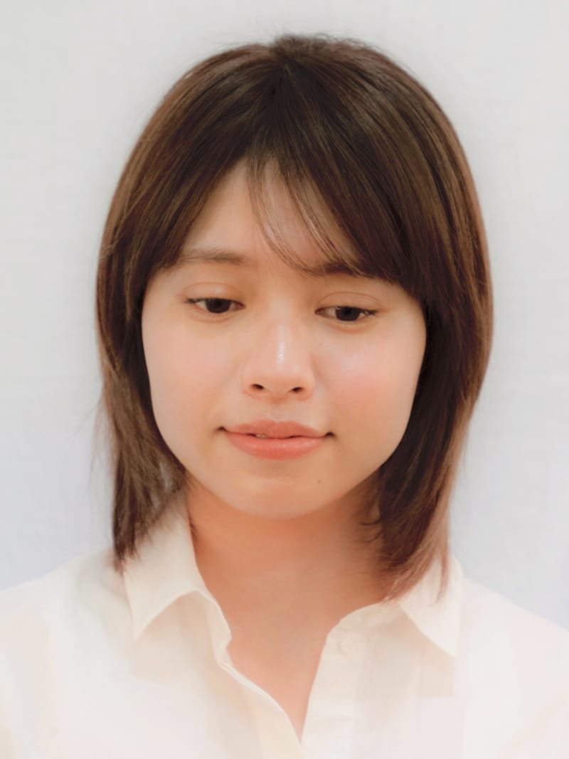 前髪が透けているので軽やかに