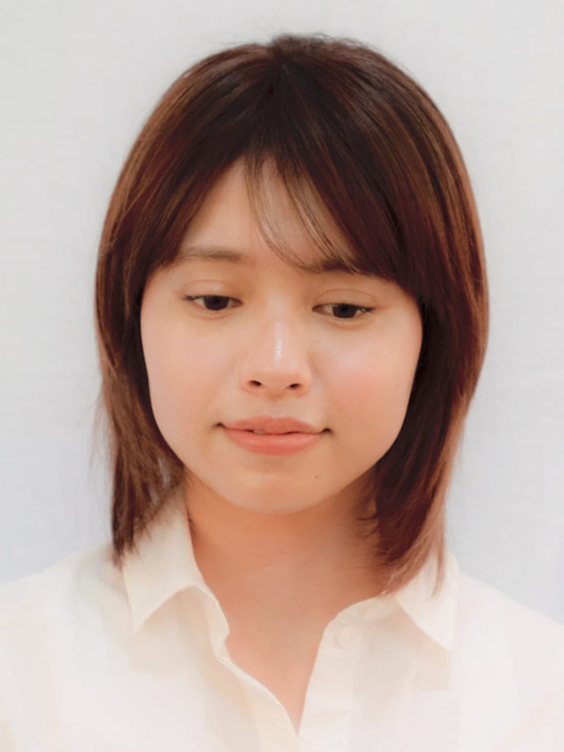 前髪が透けているので軽やかに