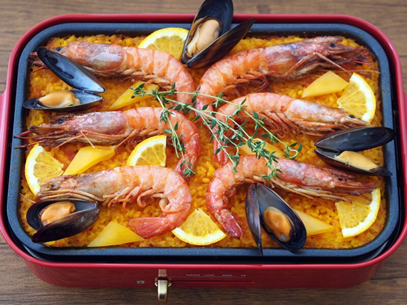 BRUNOで作る魚介のパエリア