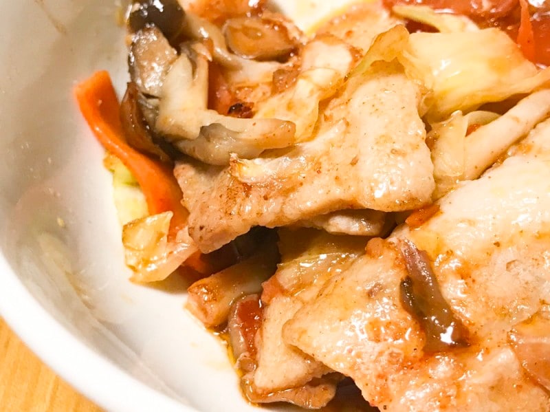 ビビゴ豚プルコギのたれレシピ　野菜炒め