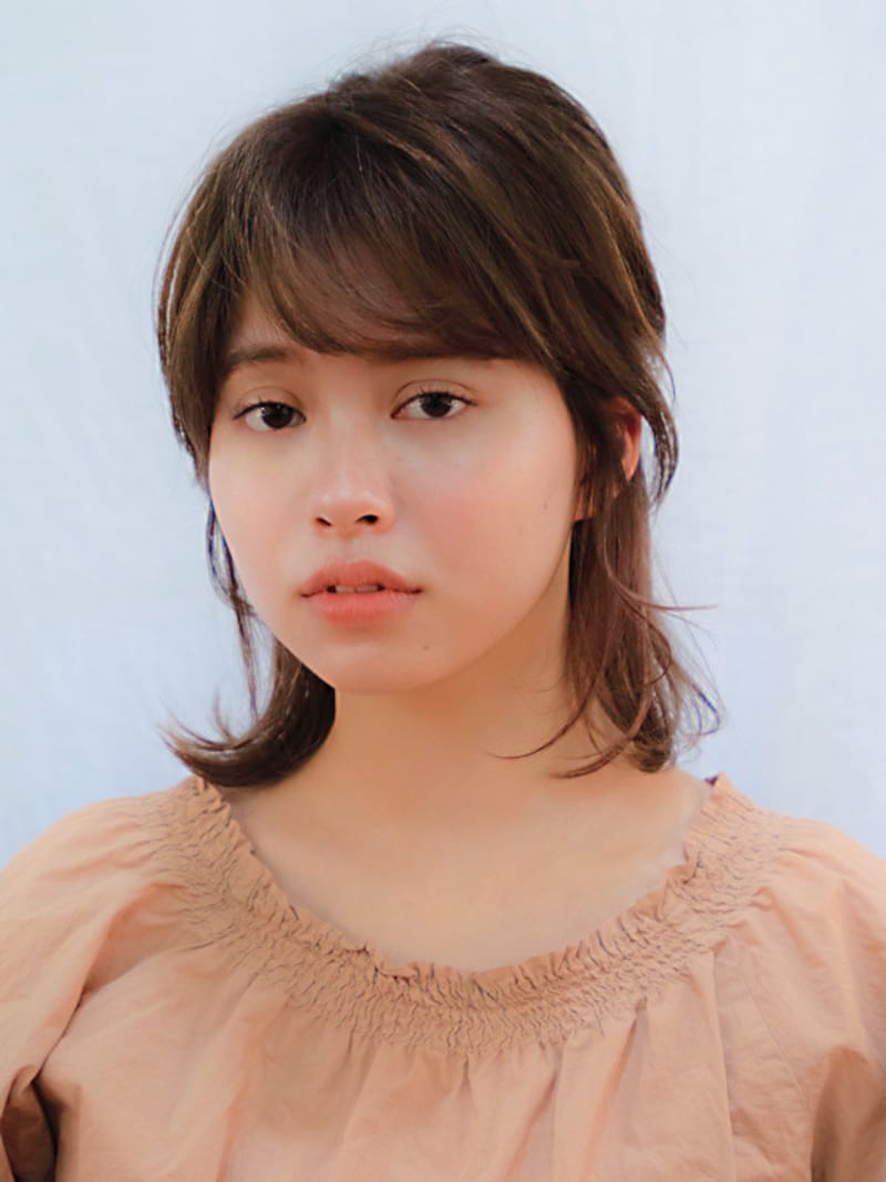 ラフなくるりんぱハーフアップで丸顔さんも大人っぽく