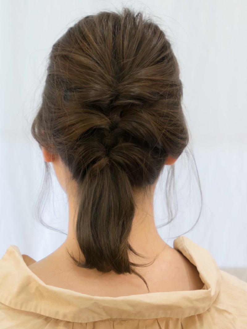 編み込み風に見える