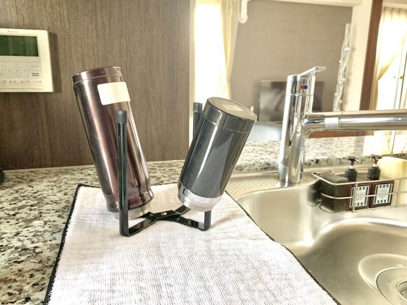 安定感があるので、水筒を乾かす時にも便利