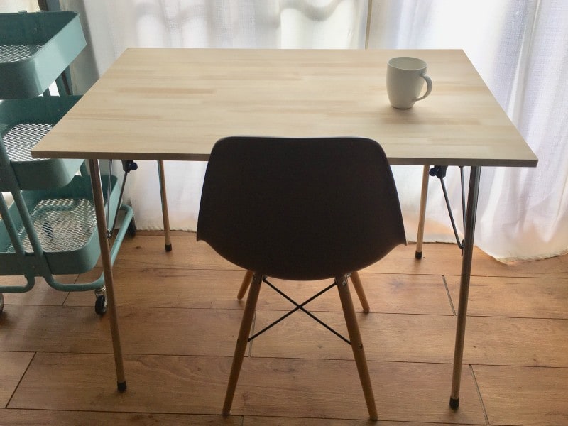 ワンタッチ松葉脚k-550　テーブル完成