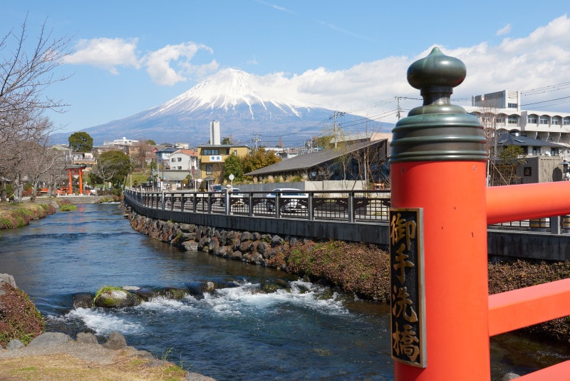 御手洗橋から見た富士山
