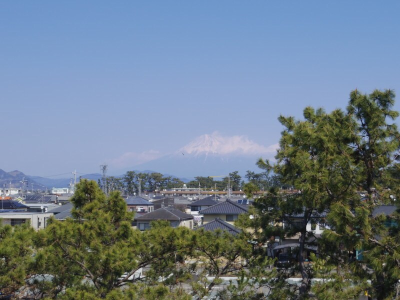 屋上から眺める富士山