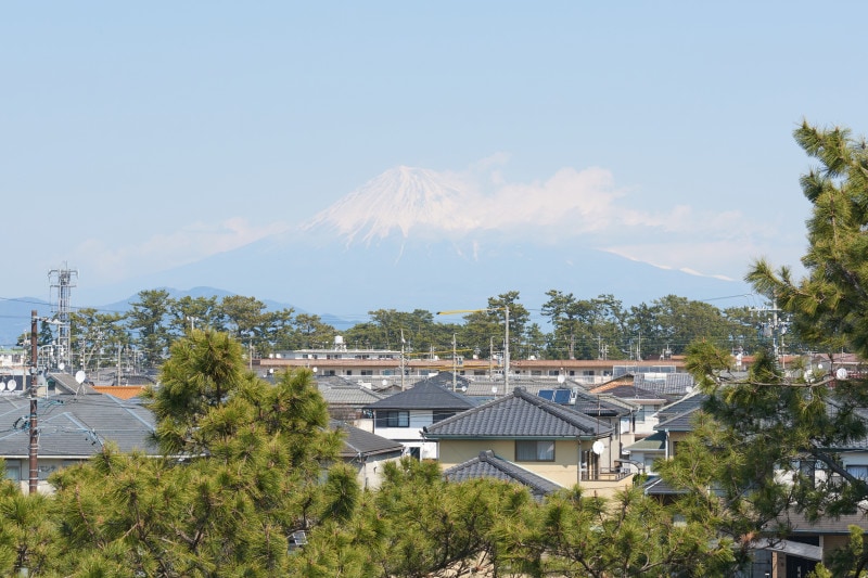 屋上から望む富士山
