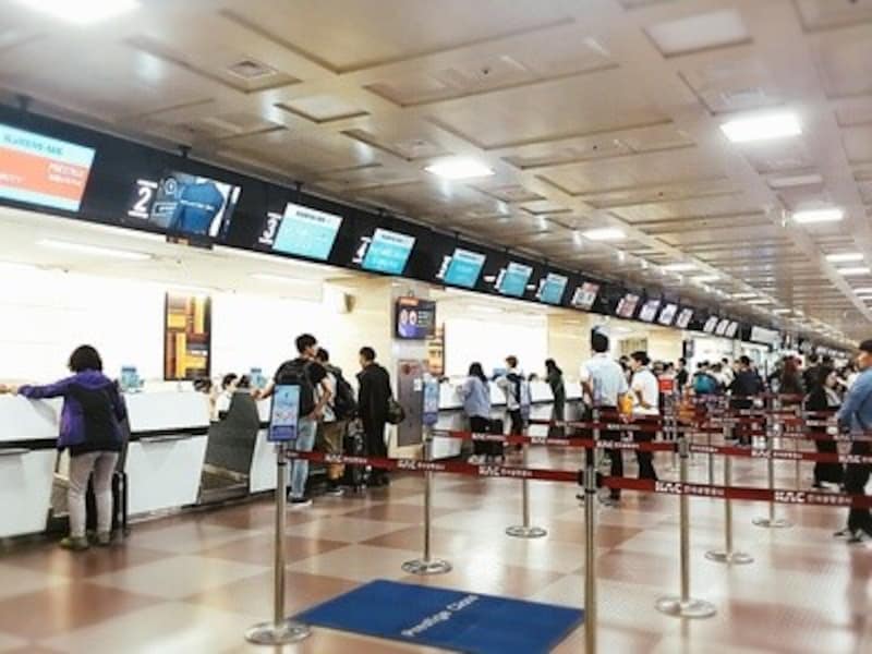 大邱国際空港チェックインカウンター