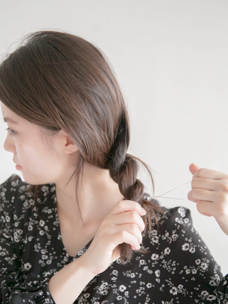 シリコンゴムでキツめに結ぶ