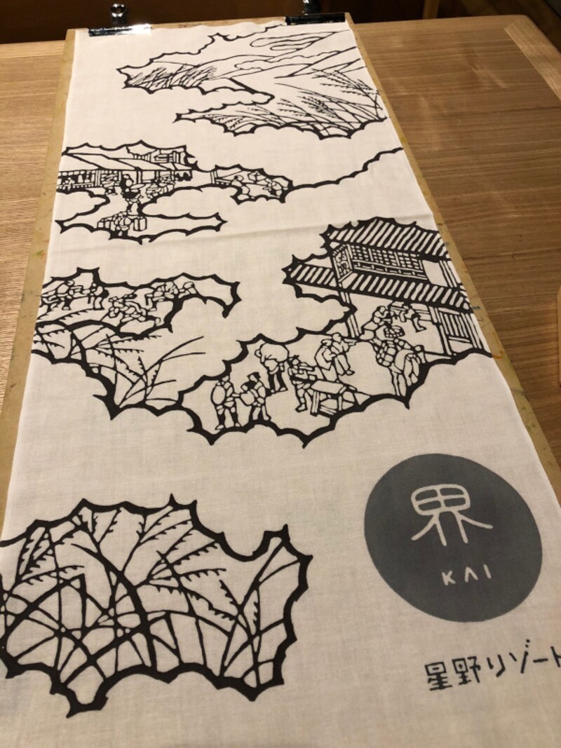 「彩り手ぬぐい」彩色前