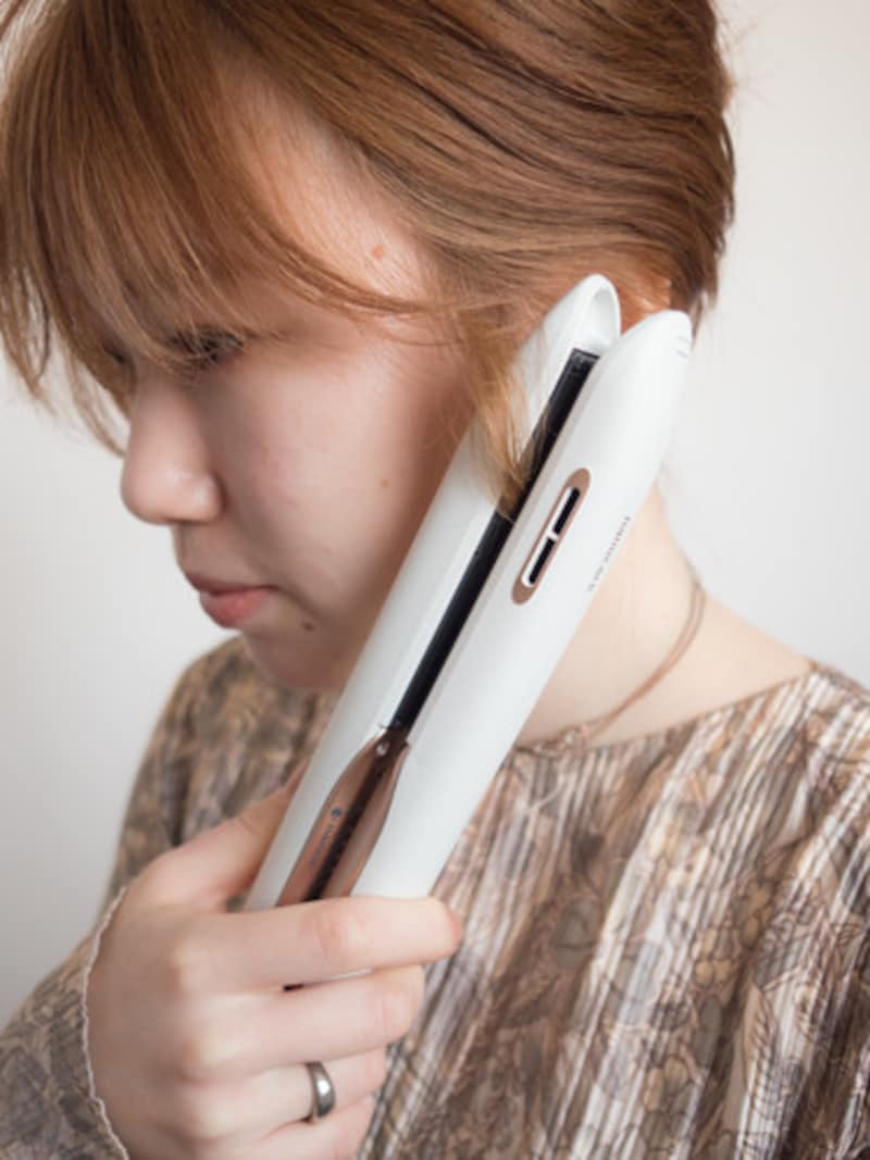 100均のアイテムで簡単夜会巻き:後れ毛は巻いて処理する