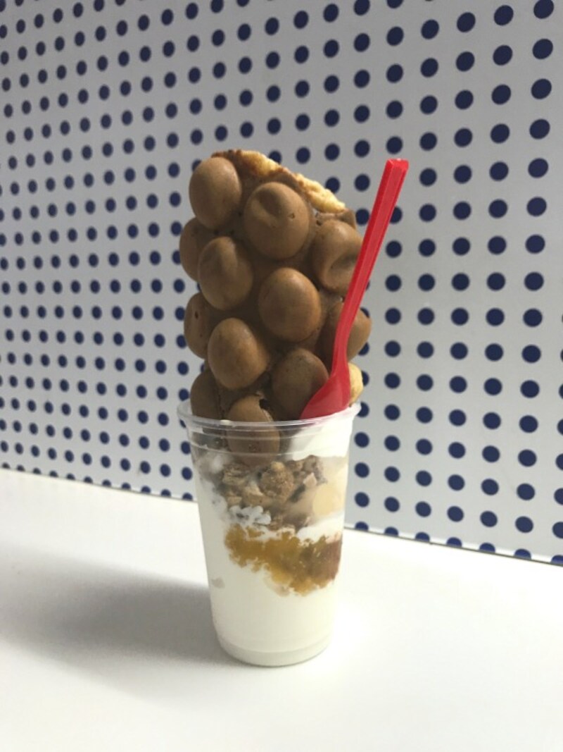 鶏蛋仔の裏側。ボリューム感もあるスイーツで満足