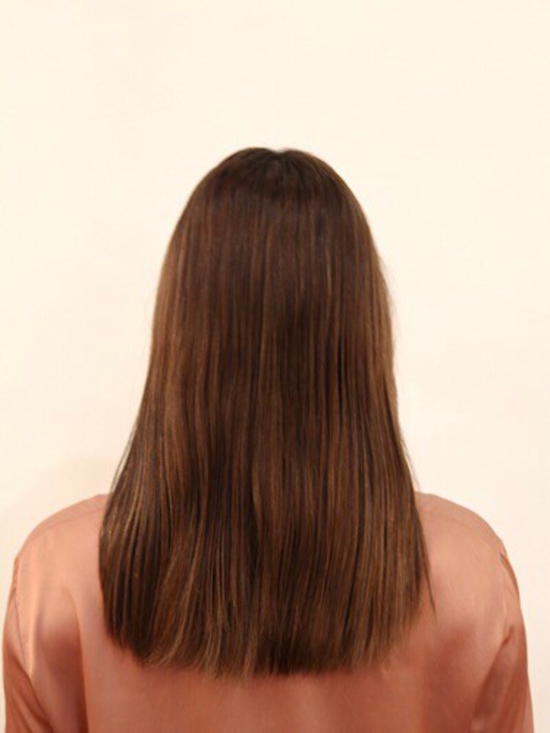 ワンレングスベースの鎖骨下ミディアム