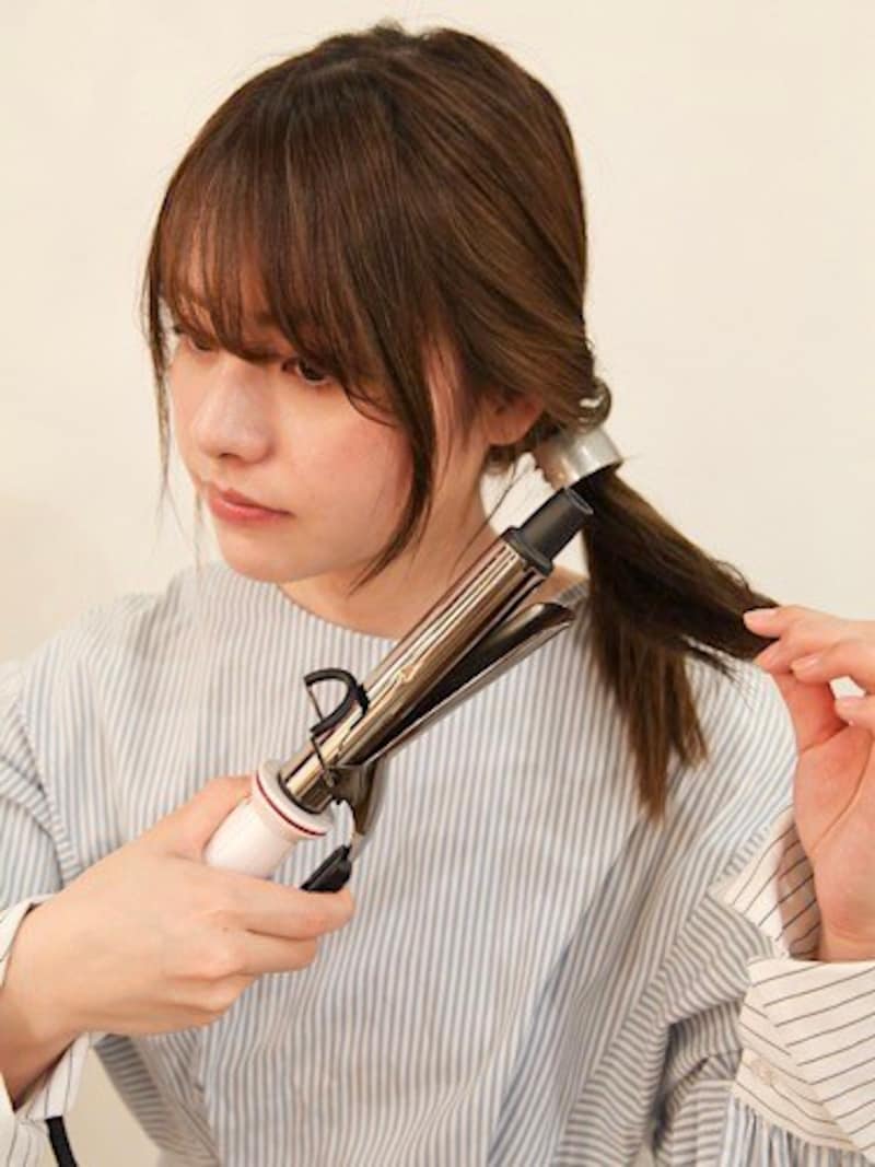 スプレーをして巻くと巻きが落ちにくいです。