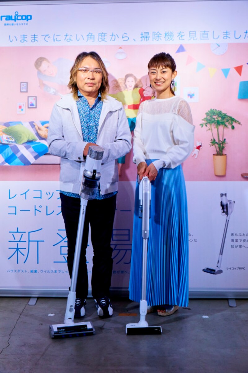 真矢さん・石黒彩さんご夫妻もスティッククリーナーの使い心地を絶賛