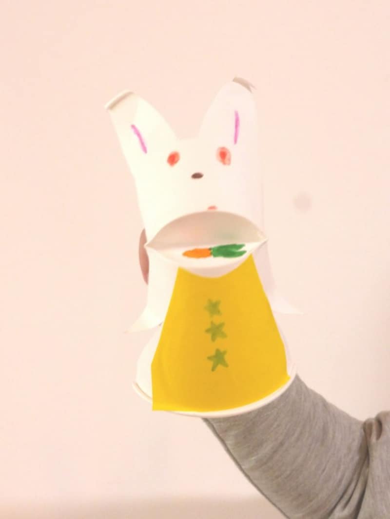 『かみコップでつくろう』の「おしゃべりさん」