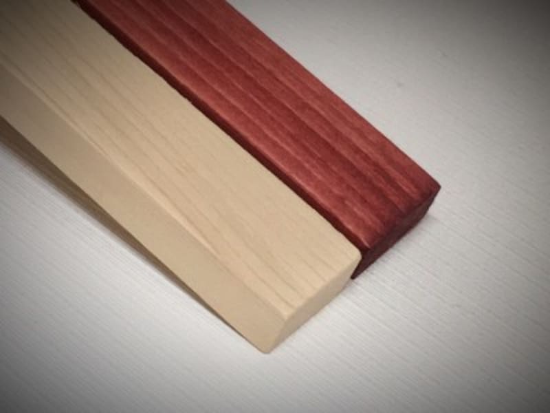 ワトコオイルの200ml缶マホガニー色で着色