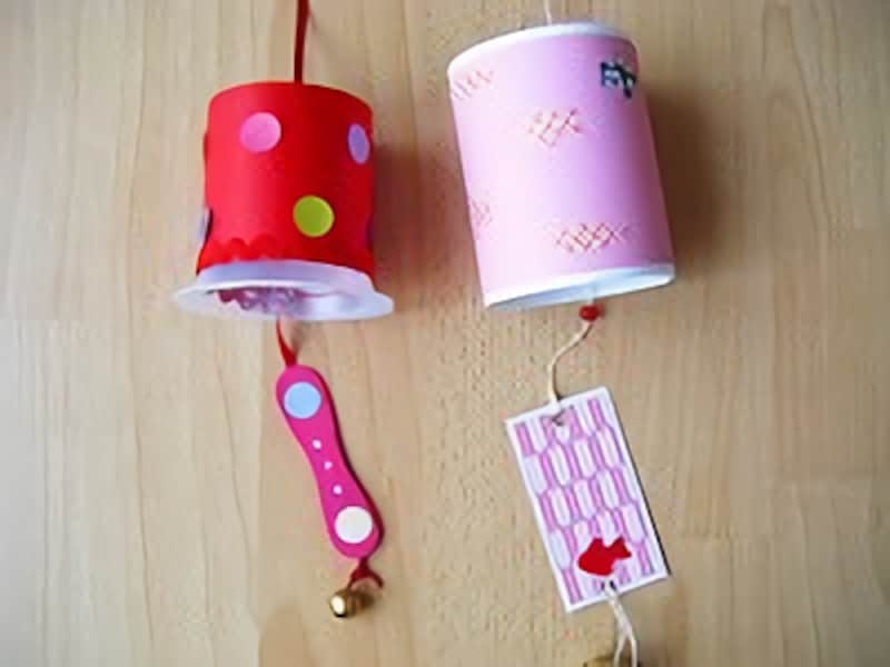 女の子の夏休み工作・自由研究工作 手軽に風鈴気分